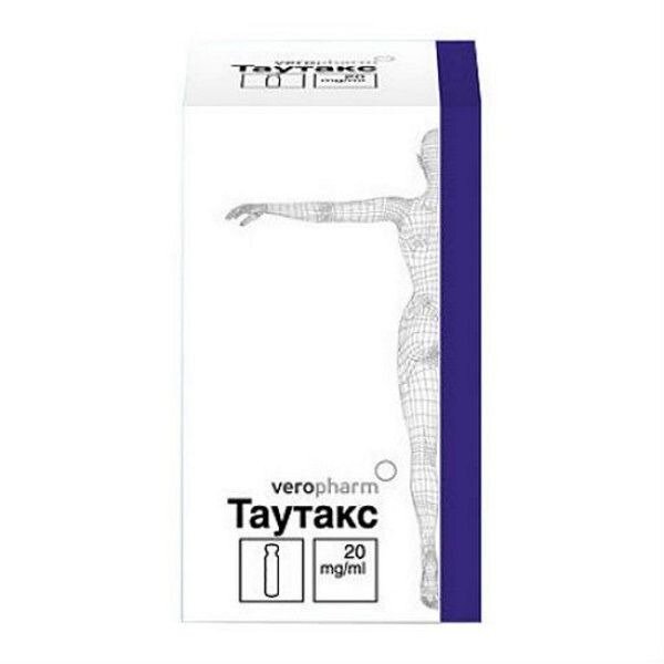 Таутакс концентрат для приготовления раствора для инфузий 20 мг/мл 5 мл 1 шт.