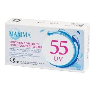 Линзы контактные Maxima/Максима 55 UV (8.6/-7,50) 6 шт.