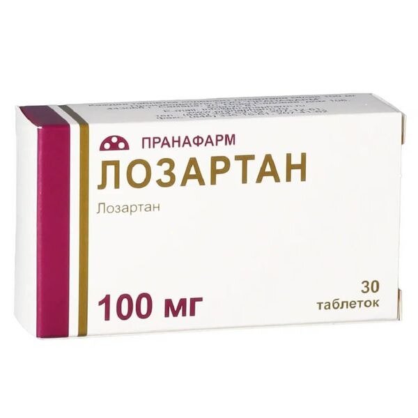 Лозартан-Прана таблетки 100 мг 30 шт.