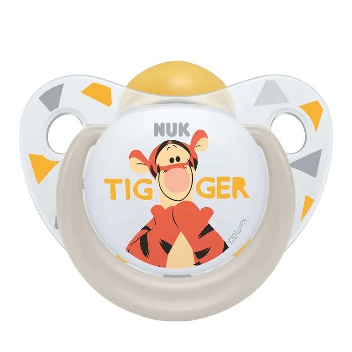 Пустышка силиконовая ортодонтическая Nuk disney тигр 0-6 месяцев р.1