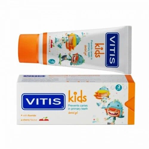 Зубная паста-гель Vitis Kids 2+ вкус вишня 50 мл