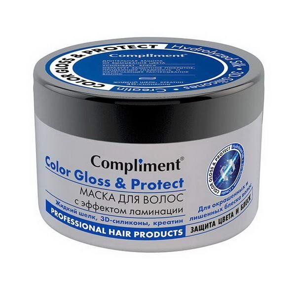Маска для волос Комплимент (Compliment) с креатином Color Gloss&Protect 500 мл