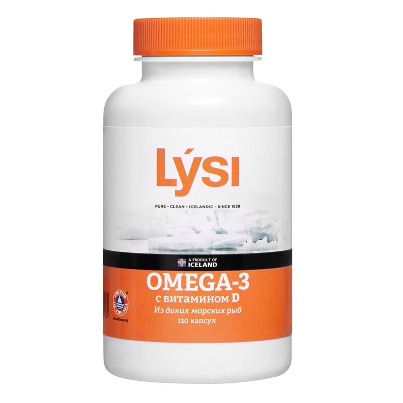 Омега-3 Лиси с витамином Д капсулы 120 шт.