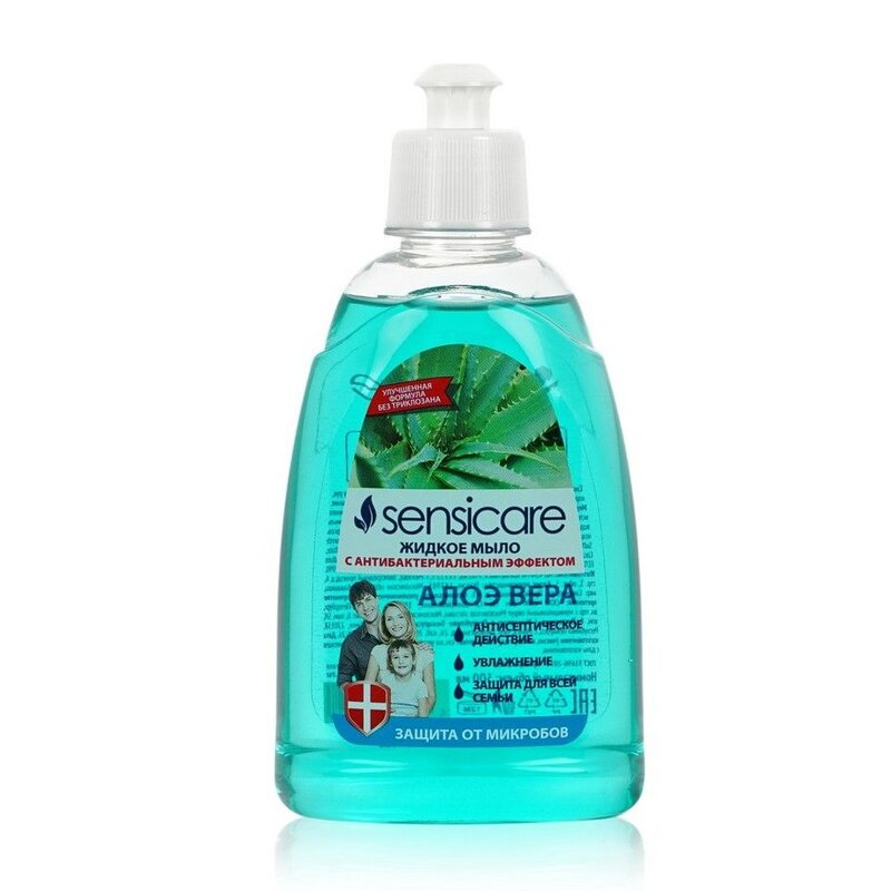 Жидкое мыло Sensicare антибактериальное с алоэ вера 300 мл