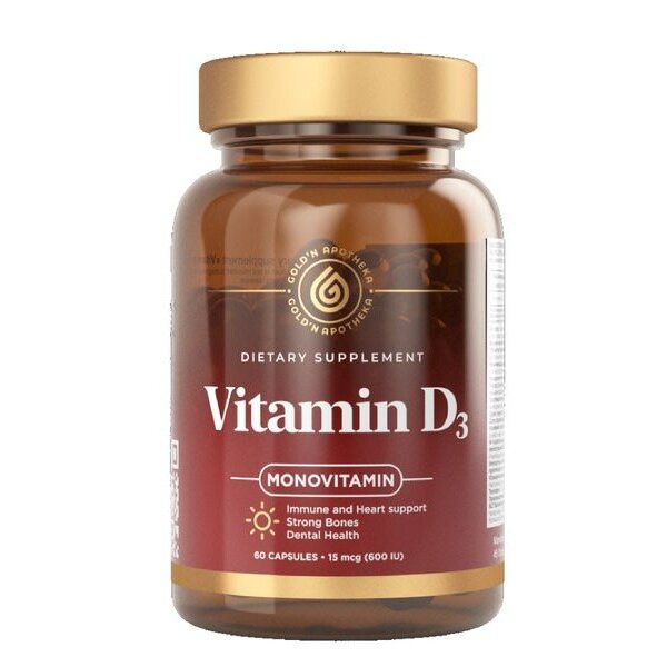 Витамин Д3 30/60/90 Gold'n Apotheka капсулы 350 мг 60 шт.
