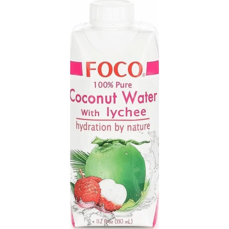 Вода кокосовая Foco с соком личи 330 мл