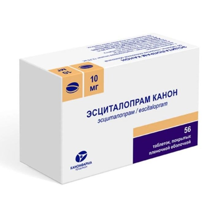 Эсциталопрам Канон таблетки 10 мг 56 шт.