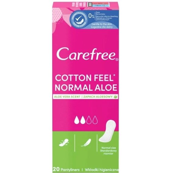 Салфетки ежедневные Carefree Cotton Aloe 20 шт.