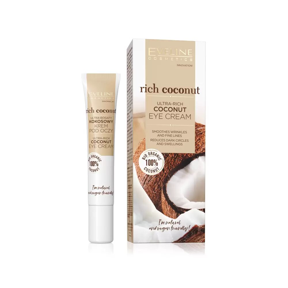 Крем для кожи вокруг глаз Eveline Cosmetics Rich Coconut питательный/кокосовый 20 мл