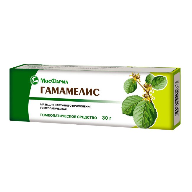 Гамамелис мазь для наружного применения гомеопатическая 30 г туба 1 шт.