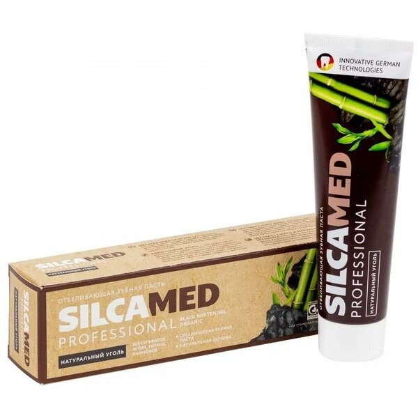 Паста зубная Silca med professional black whitening organic 100 г