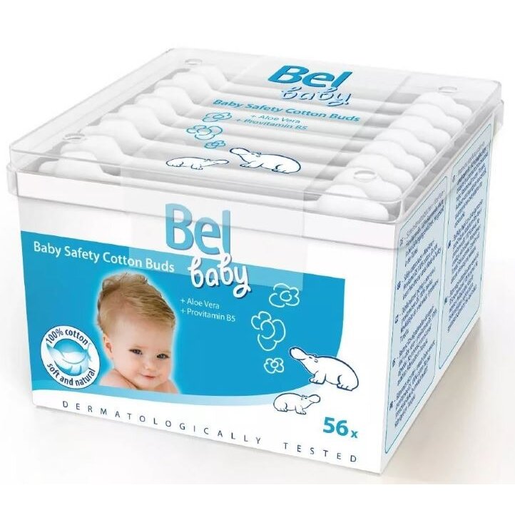Hartmann Bel Baby Safety Buds палочки ватные детские ушные с ограничителем 56 шт.
