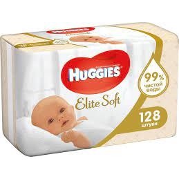 Детские влажные салфетки Huggies Elite Soft 128 шт.
