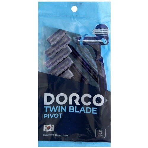Станок Dorco для бритья без увлажняющей полоски 2 лезвия 5 шт.