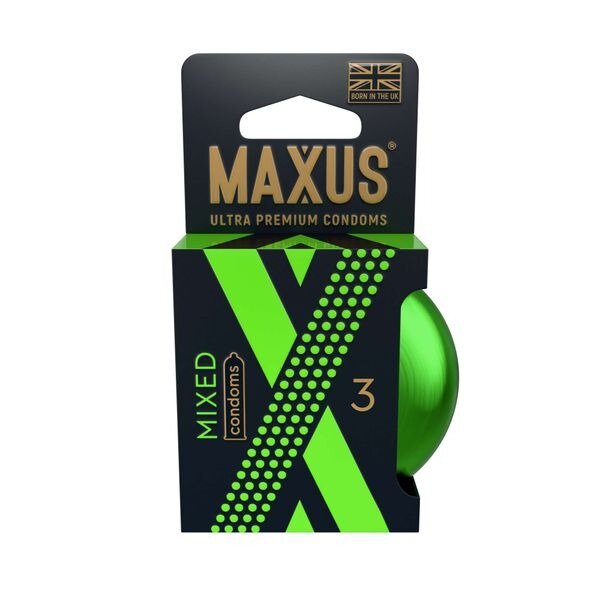 Презервативы Maxus mixed набор классический, ультратонкий, точечно-ребристый 3 шт.