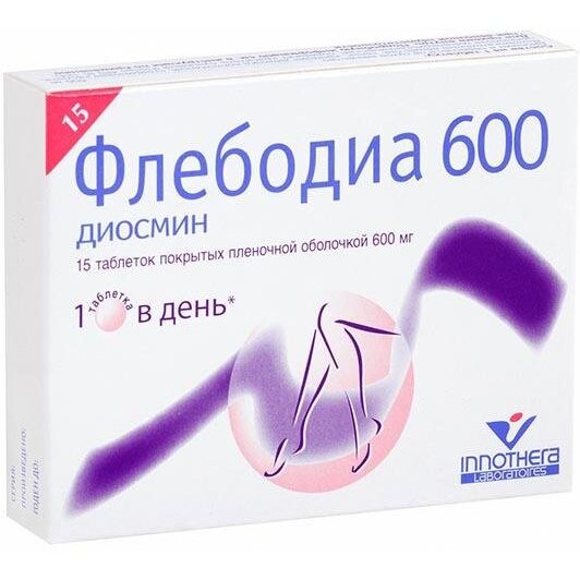 Флебодиа 600 таблетки 600 мг 15 шт.
