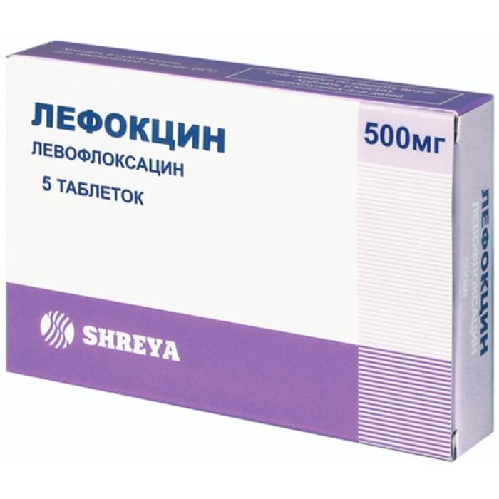 Лефокцин таблетки 500 мг 5 шт.