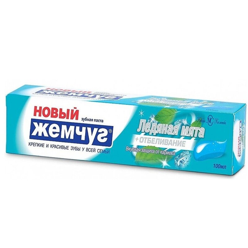 Зубная паста Новый Жемчуг Ледяная мята+отбеливание 100 мл
