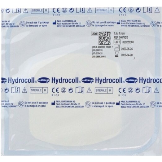 Повязка Hartmann Hydrocoll гидроколлоидная 7,5х7,5 см 1 шт.