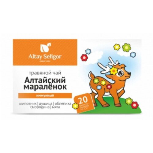 Чай травяной детский иммунный Алтайский мараленок Алтай Селигор 1.5 г фильтр-пакет 20 шт.