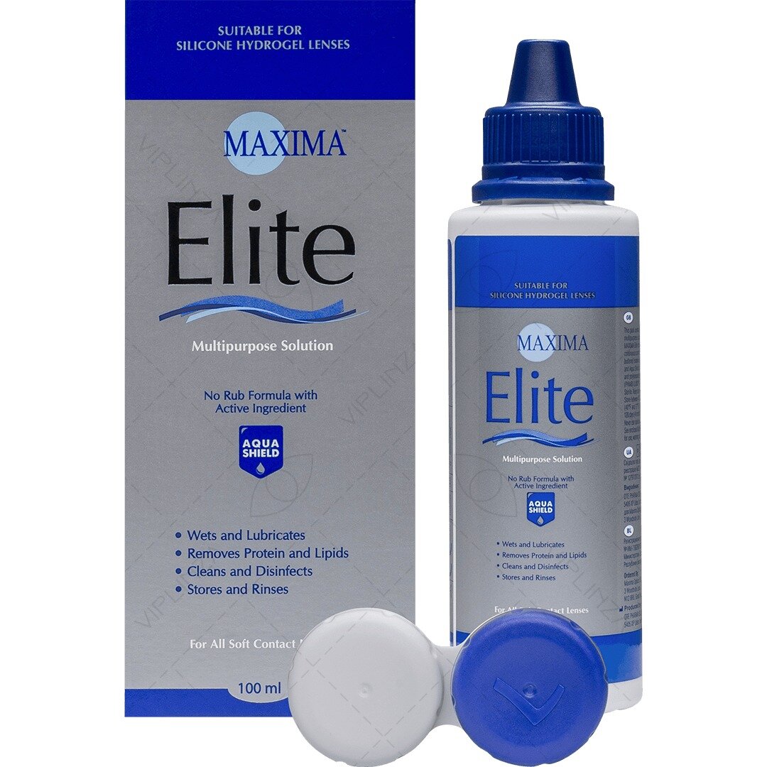 Раствор для ухода за контактными линзами Maxima Elite 100 мл + контейнер