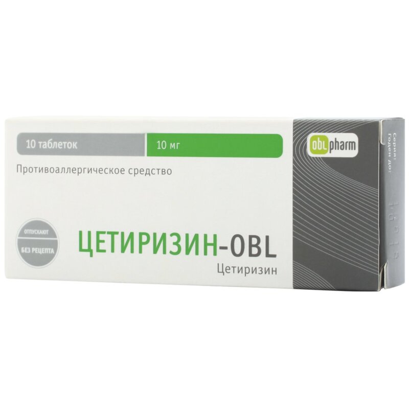 Цетиризин-OBL таблетки 10 мг 10 шт.