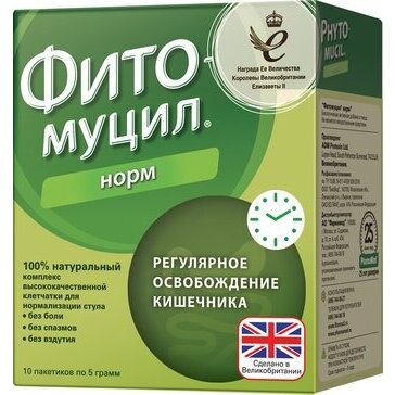 Фитомуцил Норм порошок пакетики 5 г 10 шт.