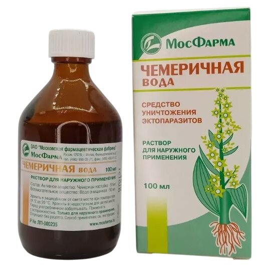 Чемеричная вода раствор для наружного применения 100 мл