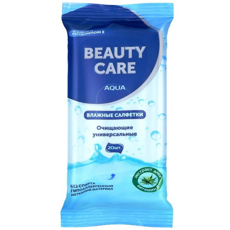 Салфетки БиСи Beauty Care очищающие алоэ/витамин Е 20 шт.