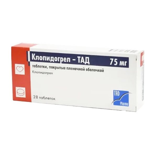 Клопидогрел-ТАД таблетки 75 мг 28 шт.