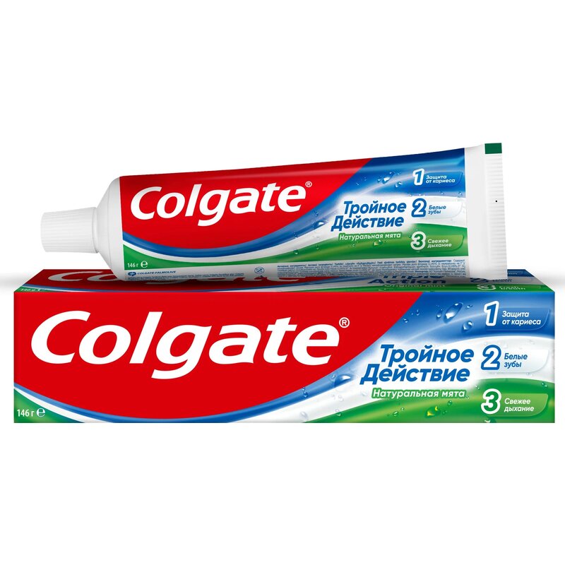 Зубная паста Colgate Тройное Действие натуральная мята 100 мл