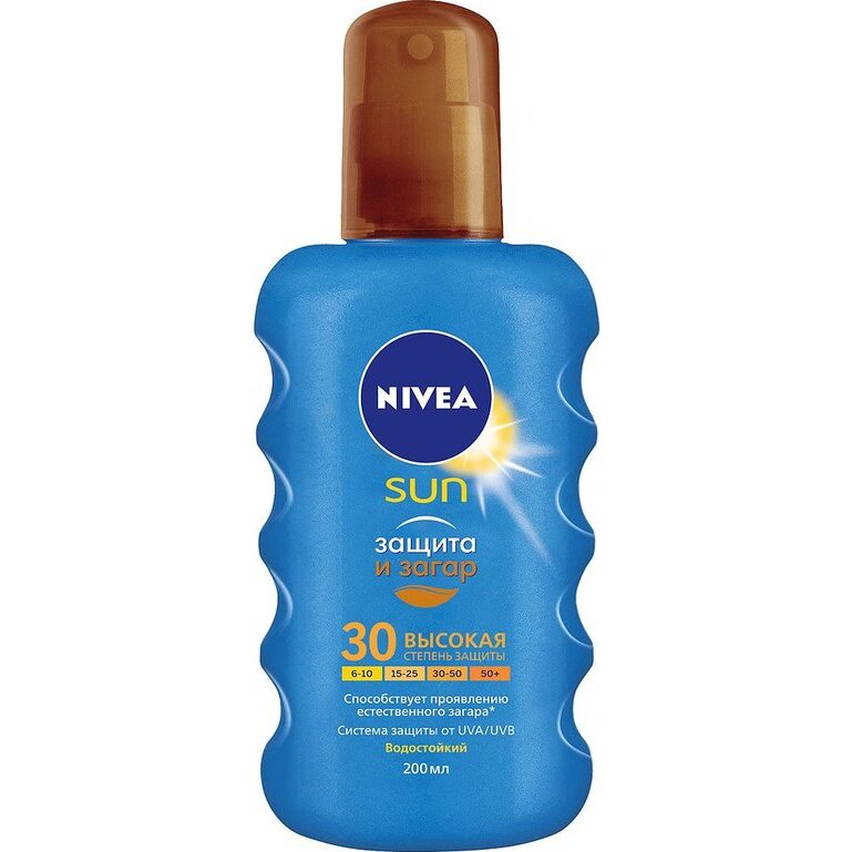 Солнцезащитный спрей Nivea Sun SPF 30 Защита и загар 200 мл
