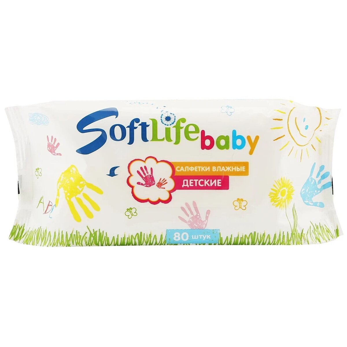 Салфетки влажные детские Softlife Baby Алоэ вера 80 шт.