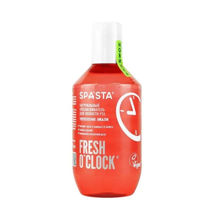 Ополаскиватель Spasta Fresh O'clock для полости рта укрепление эмали 400 мл