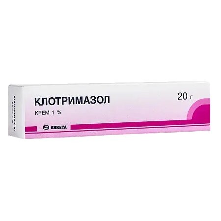 Клотримазол крем для наружного применения 1% 20 г туба 1 шт.