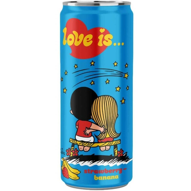 Love is напиток газированный клубника/банан 0.33 л