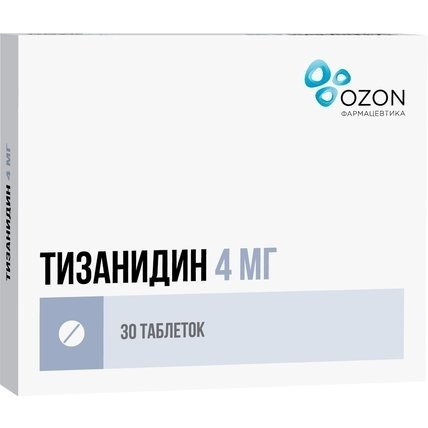 Тизанидин таблетки 4 мг 30 шт.