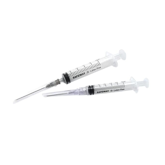 Шприц инъекционный Lifelong Safeway 3 мл с иглой 23G 0,60х25 мм с коннектором 1 шт.