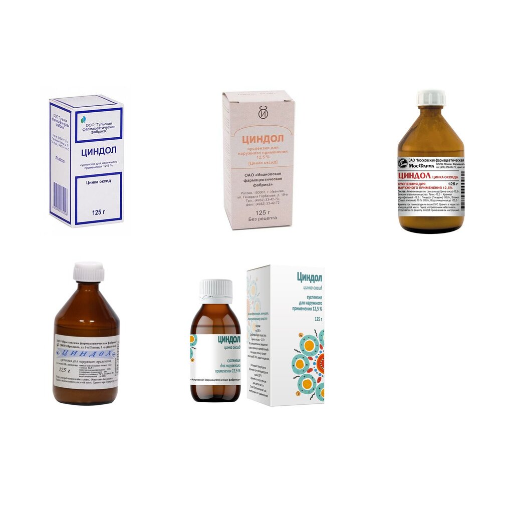 Циндол суспензия для наружного применения 125 г (любой производитель)