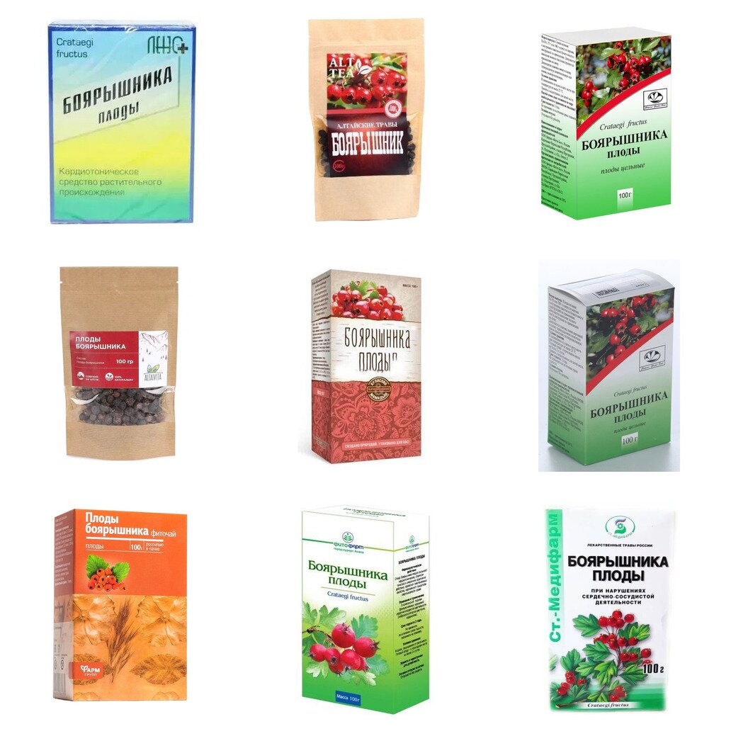 Боярышника плоды 100 г (любой производитель)