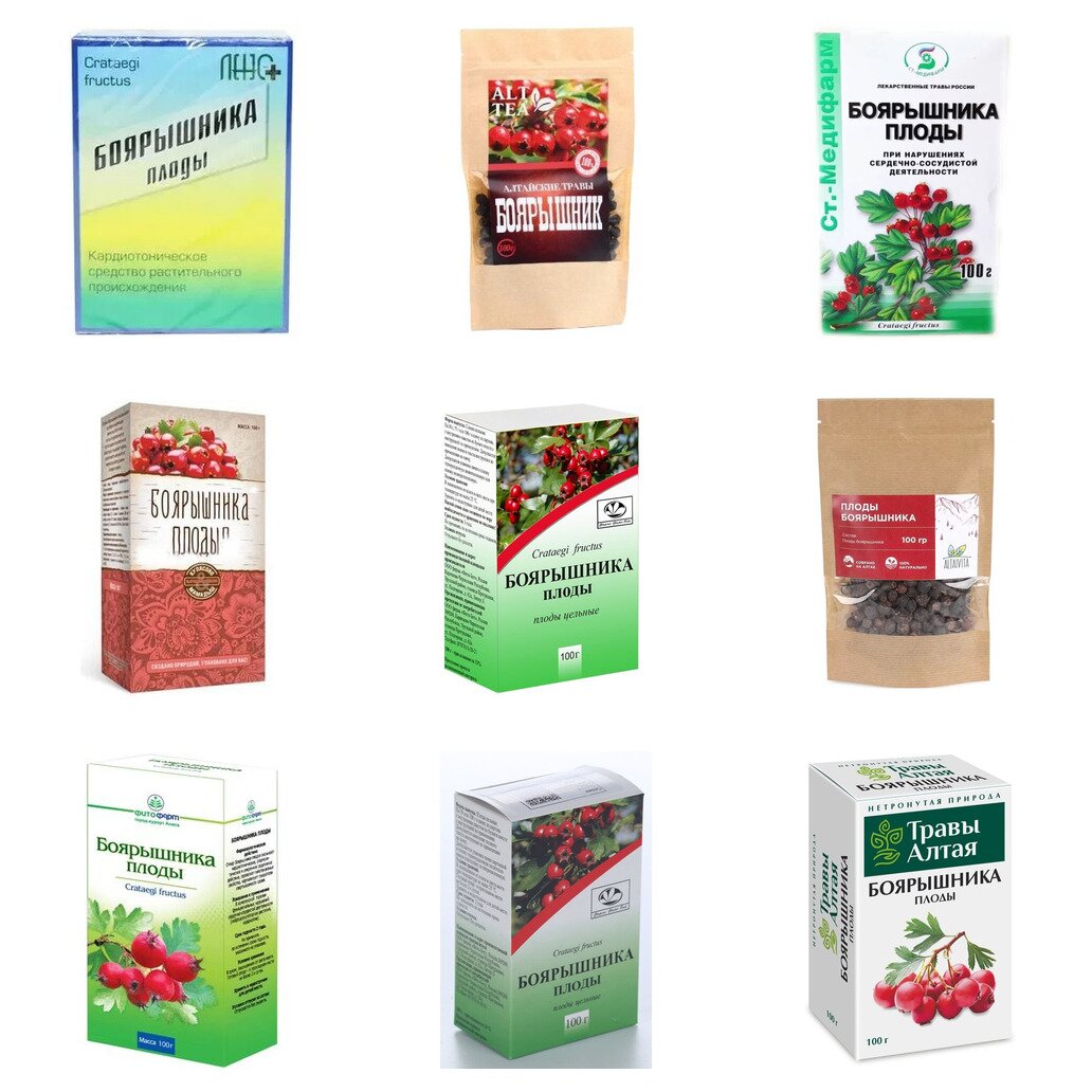 Боярышника плоды 100 г (любой производитель)