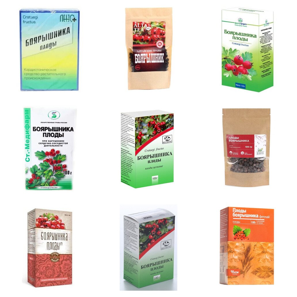 Боярышника плоды 100 г (любой производитель)