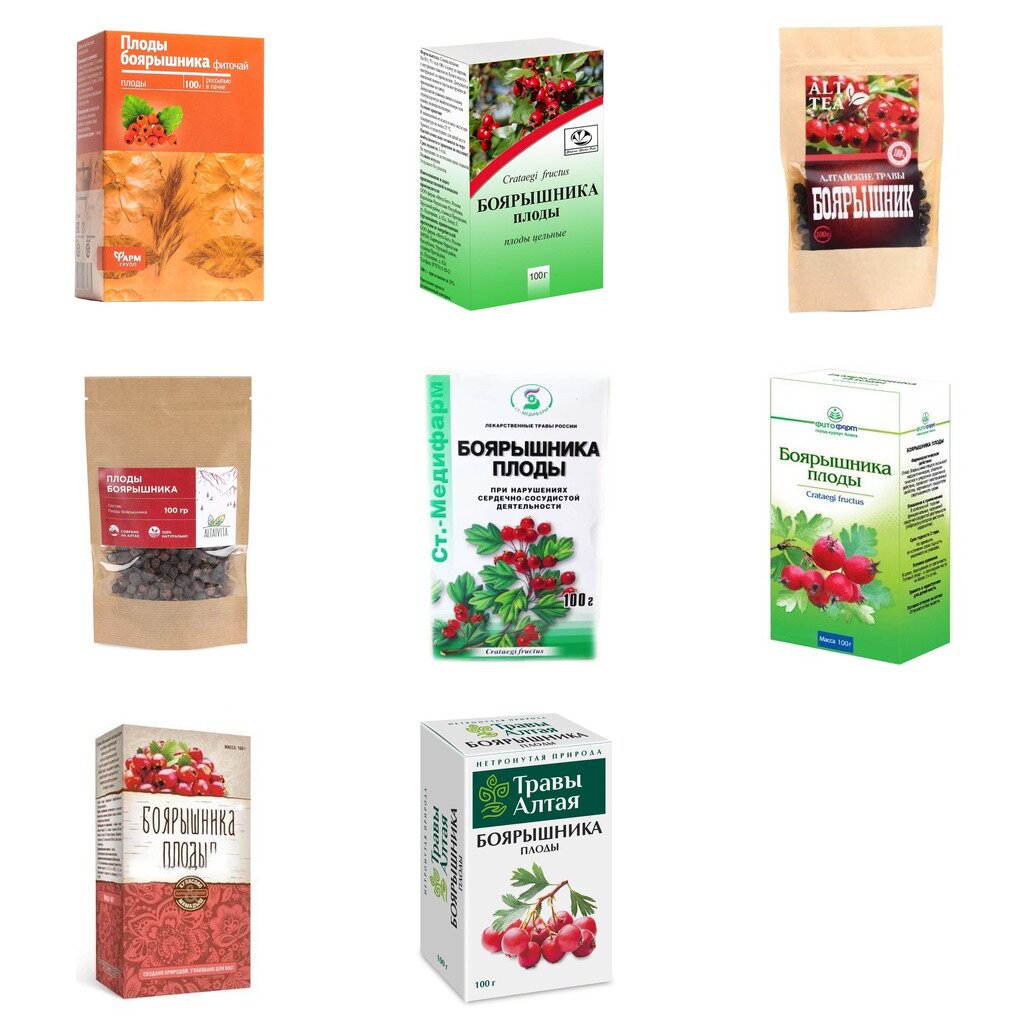 Боярышника плоды 100 г (любой производитель)
