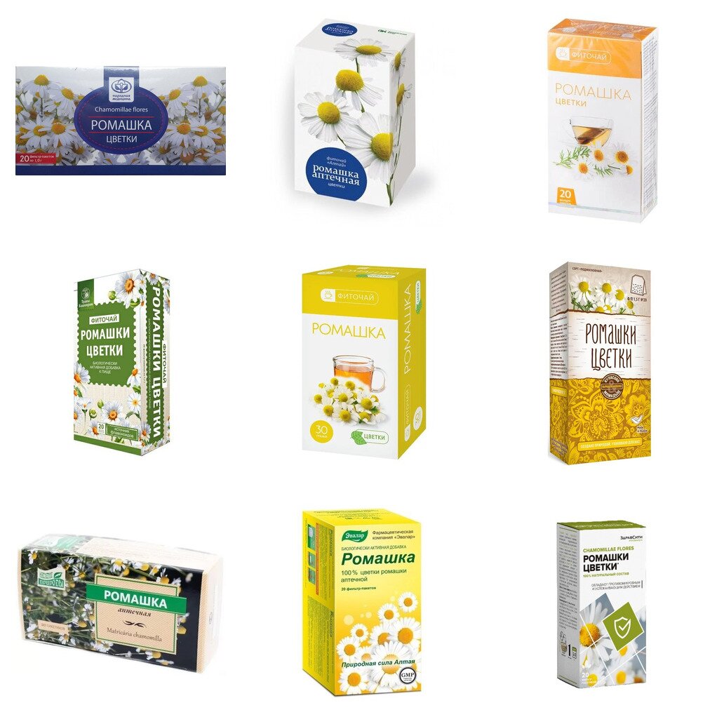 Ромашки цветки фильтр-пакеты 20 шт. БАД (любой производитель)