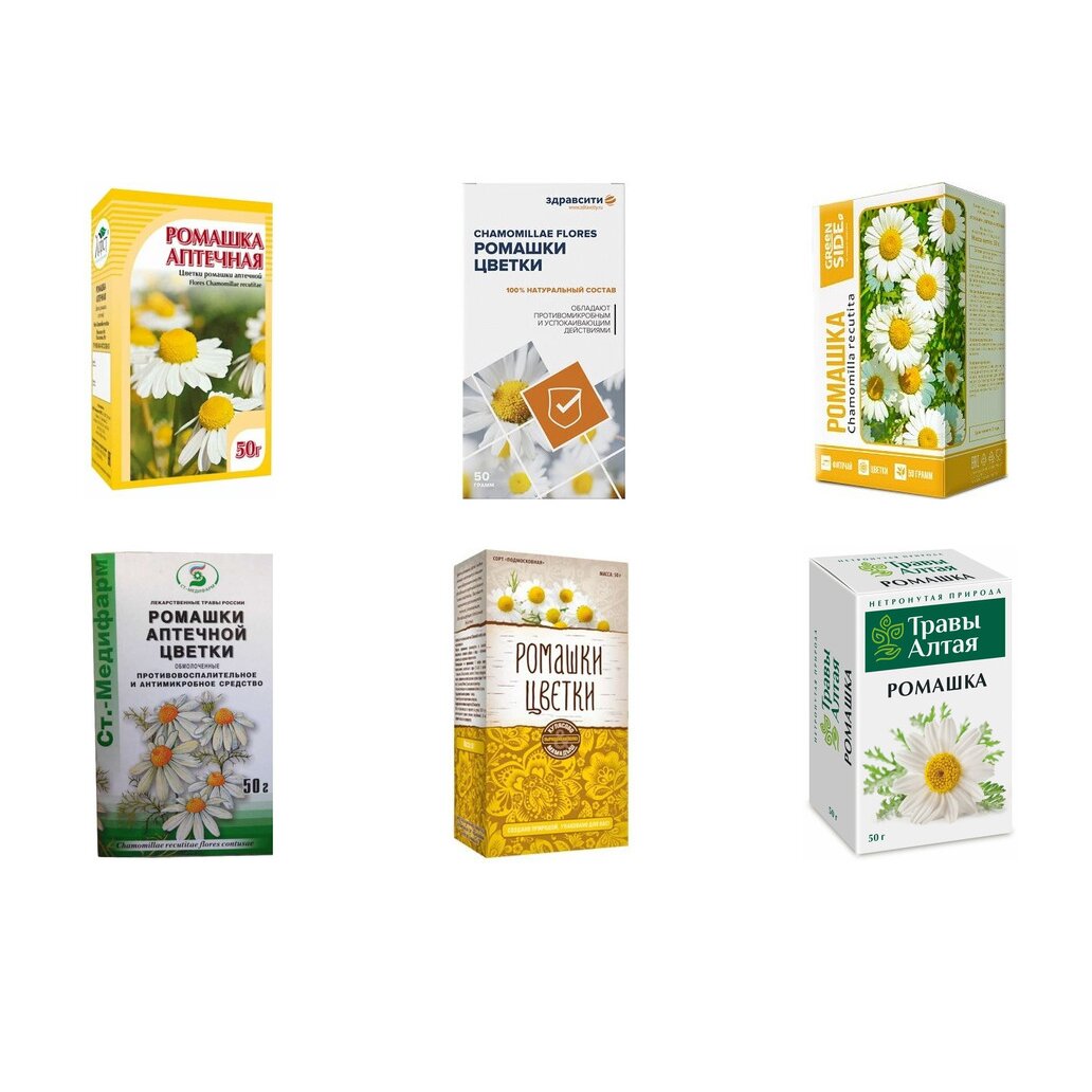 Ромашки цветки 50 г БАД (любой производитель)