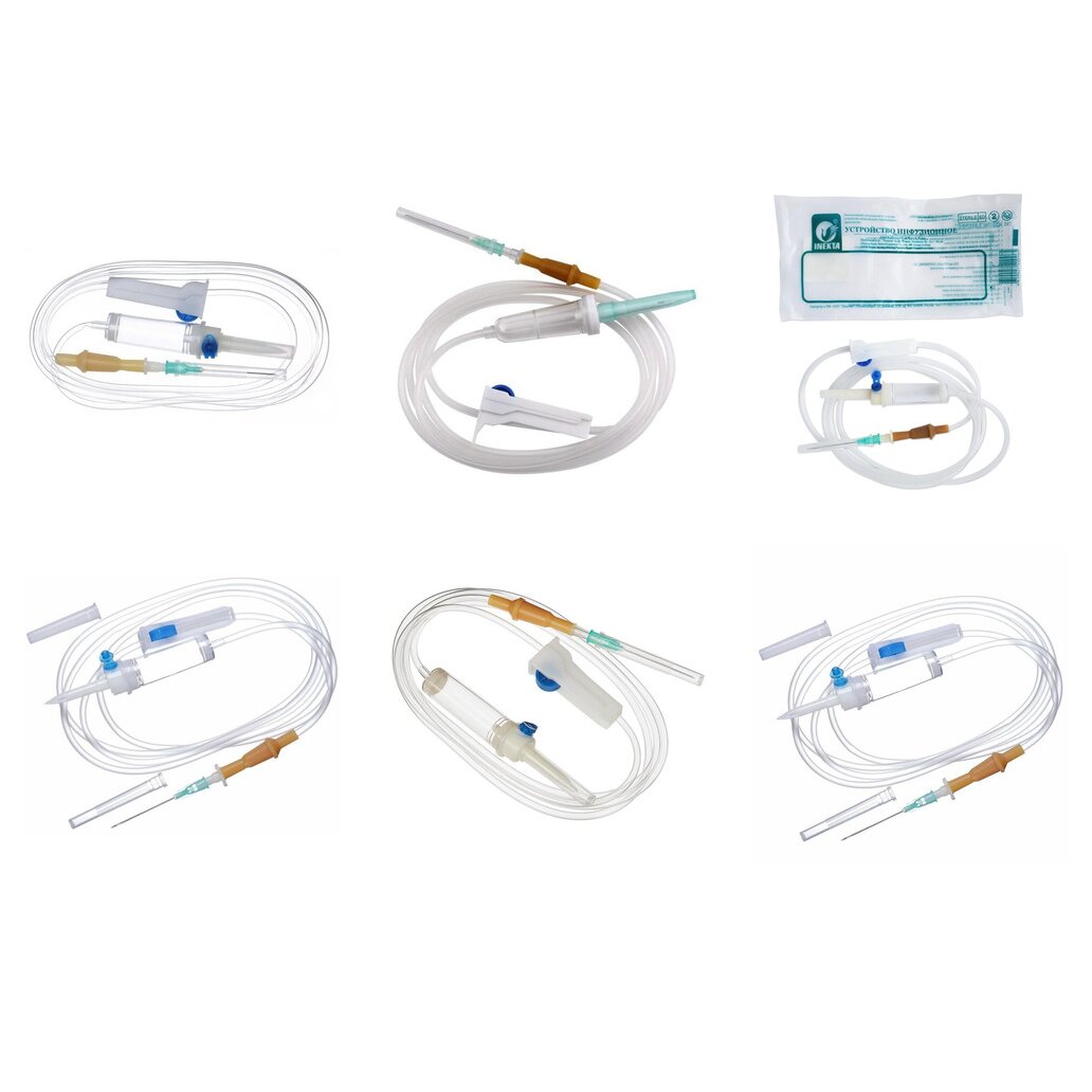 Система инфузионная с иглой 21G 0,8х38 мм и пластиковым шипом 1 шт. (любой производитель)
