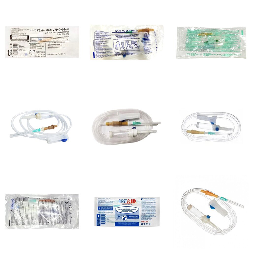 Система инфузионная с иглой 21G 0,8 х 40 мм и пластиковым шипом 1 шт. (любой производитель)