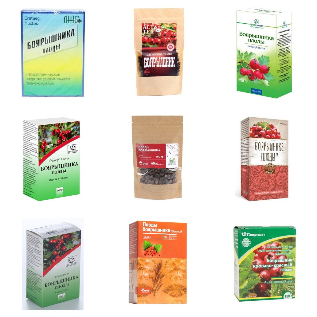 Боярышника плоды 100 г (любой производитель)