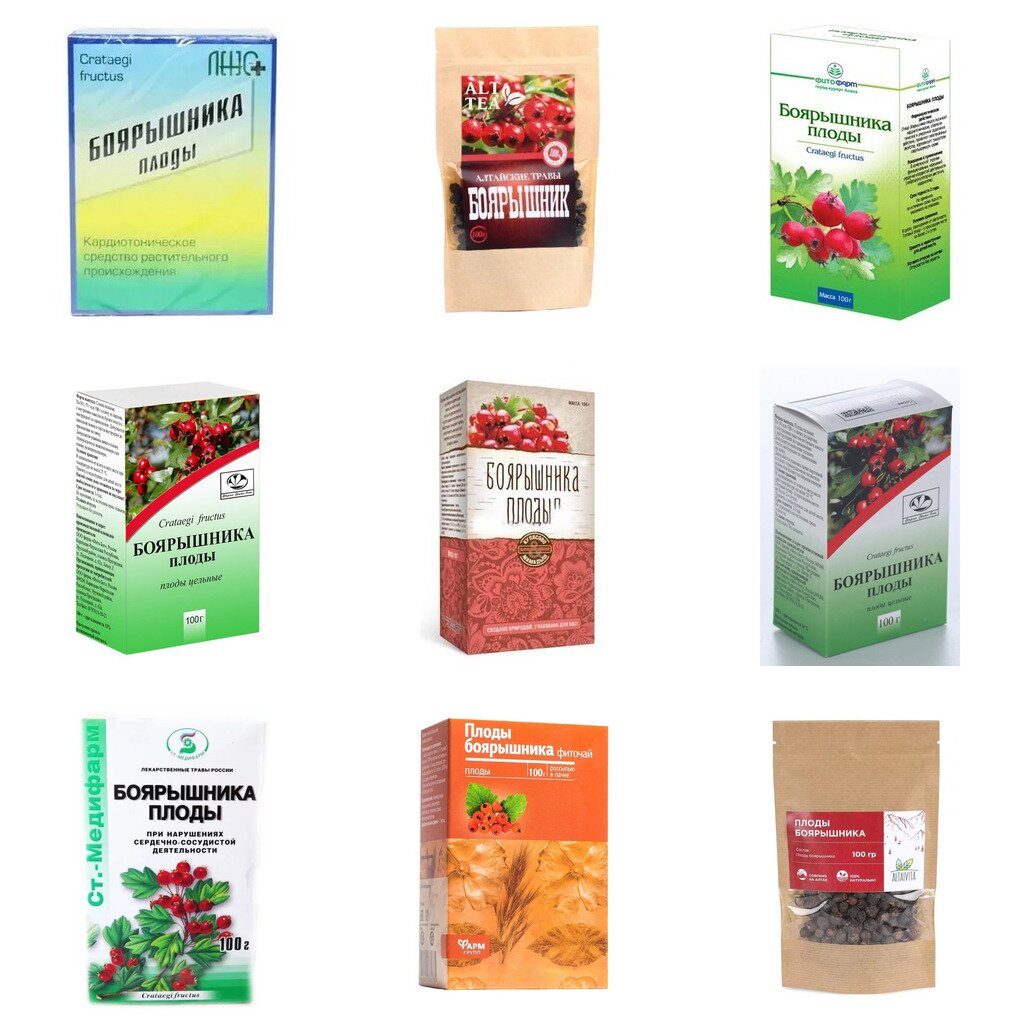 Боярышника плоды 100 г (любой производитель)