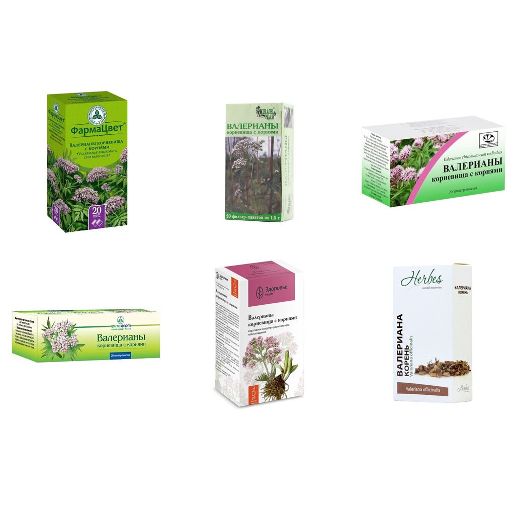 Валерианы корневища с корнями фильтр-пакеты 1,5 г 20 шт. (любой производитель)